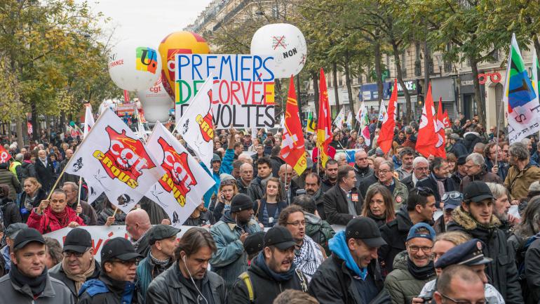 Manifestations Contre La Politique "libérale" De Macron : 80 000 ...