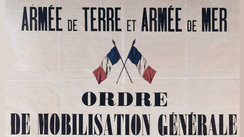 Août 1914 Après le tocsin la mobilisation générale est affichée