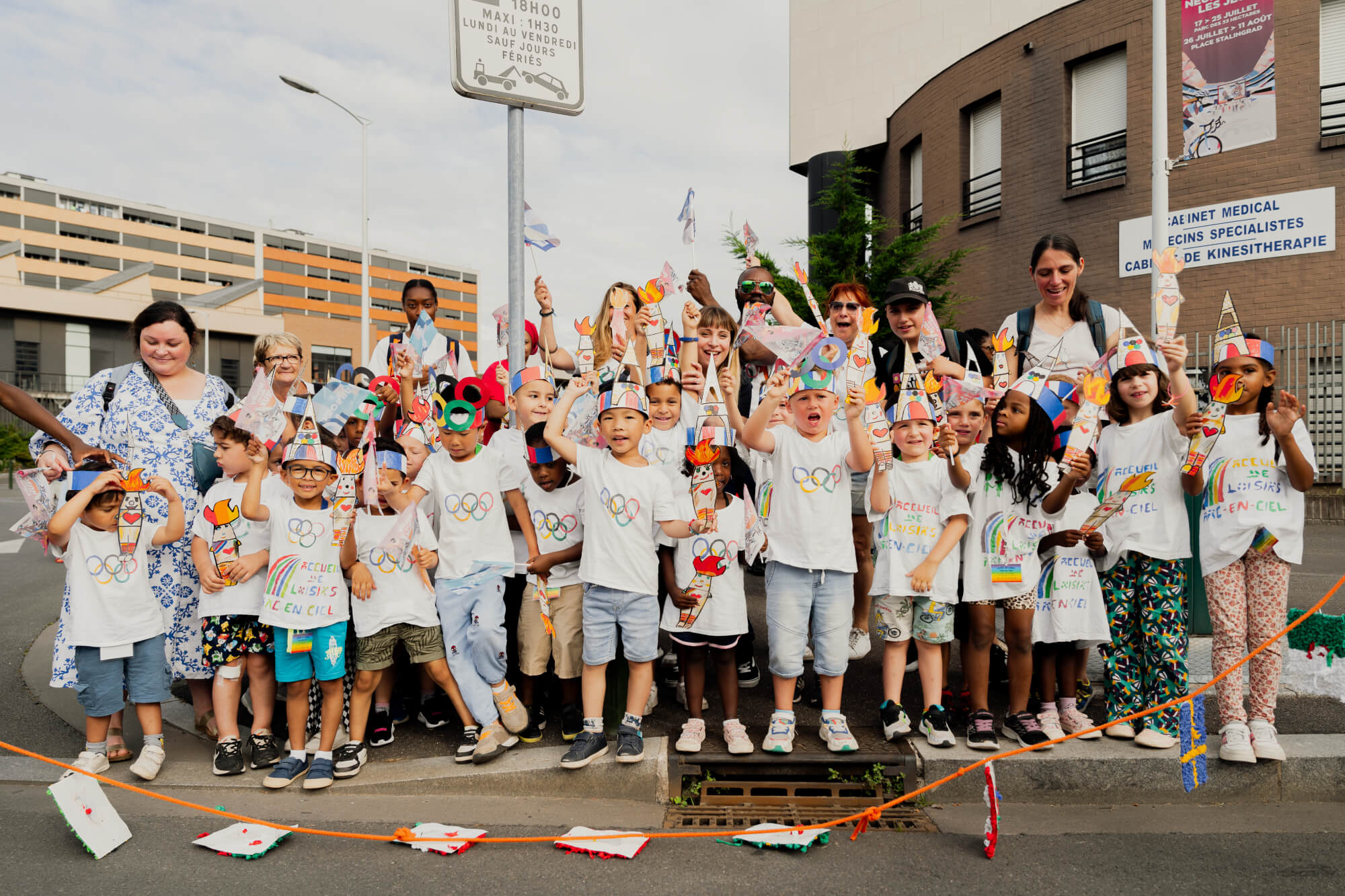 enfants du centre de loisirs Arc-en-ciel