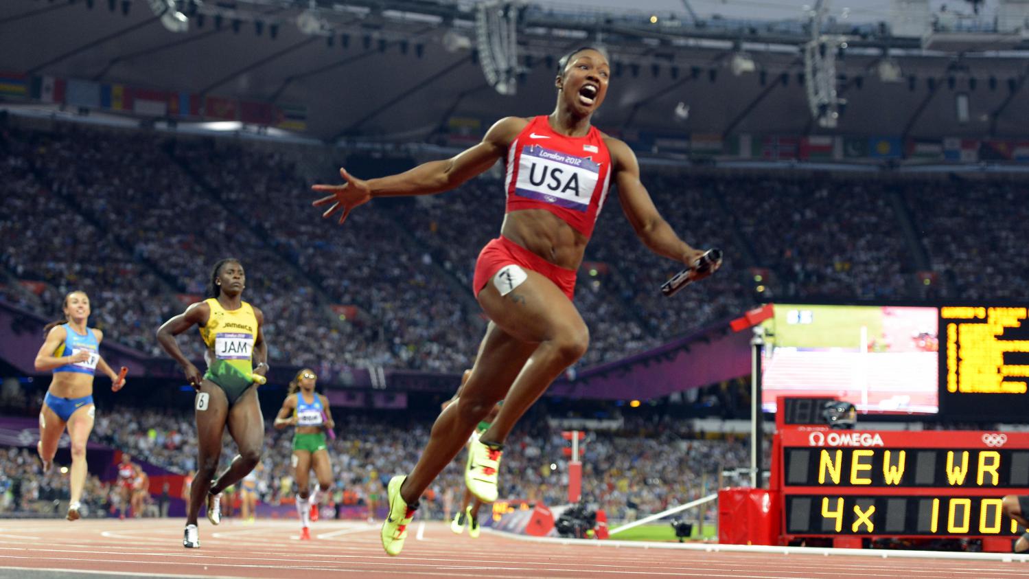 Video Jo Le Relais 4x100 M Américain Féminin Bat Le Record Du Monde 8420