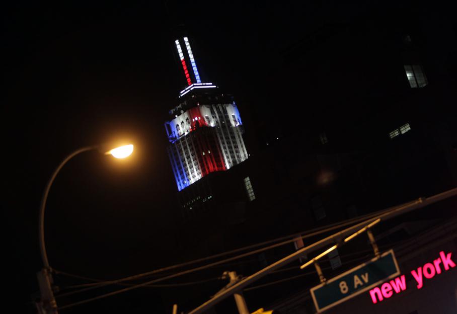 L'Empire State Building (New York) sera illumin&eacute; de la couleur du vainqueur de l'&eacute;lection.&nbsp;