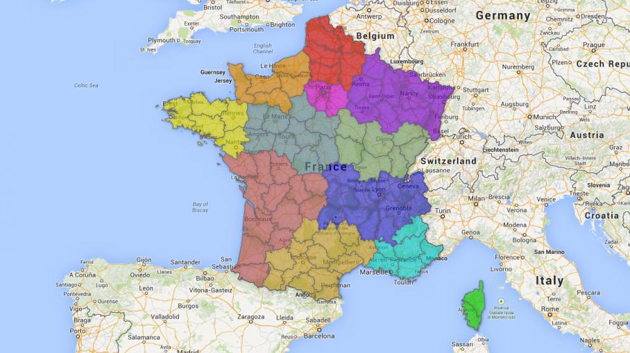 CARTE Voici  quoi  ressemblerait la France   12 r gions