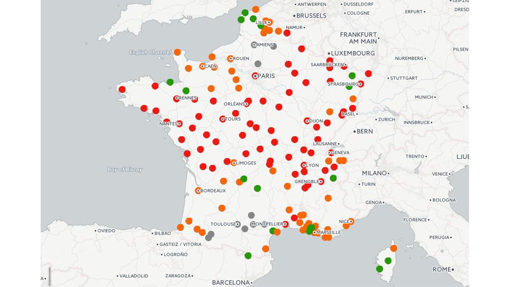 carte de la qualité de l air en france CARTE. Regardez l'évolution de la qualité de l'air dans les villes 