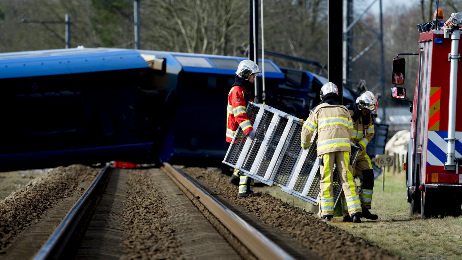 VIDEO. Déraillement d'un train aux PaysBas premières images des