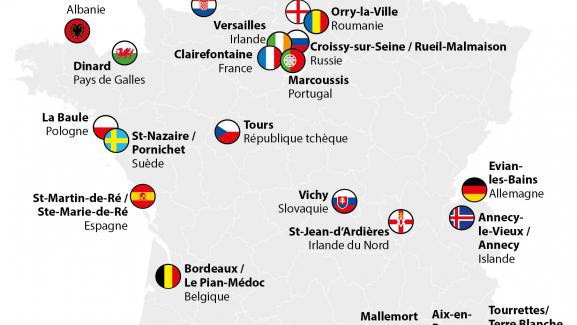 Euro 2016 Découvrez La Carte Des Camps De Base Des 24 équipes