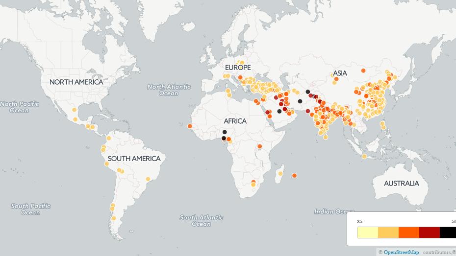 Carte Voici Les 500 Villes Les Plus Polluées Du Monde