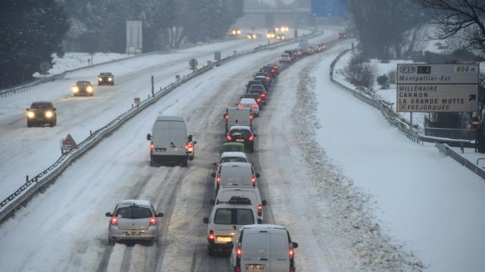 Neige : la région héraultaise à l'arrêt