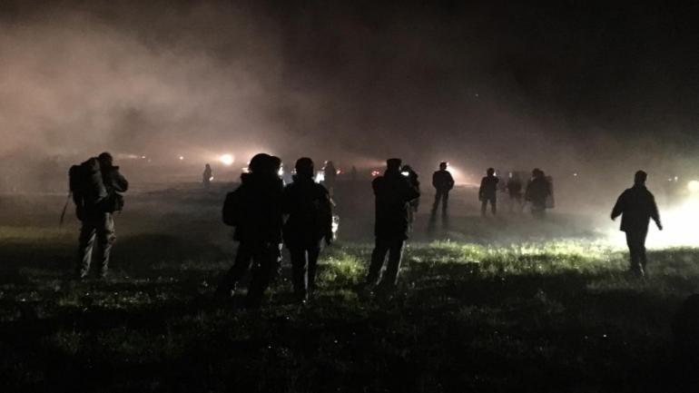 L\'expulsion d\'occupants de la ZAD à Notre-Dame-des-Landes, lors d\'une opération des forces de l\'ordre, lundi 7 avril.