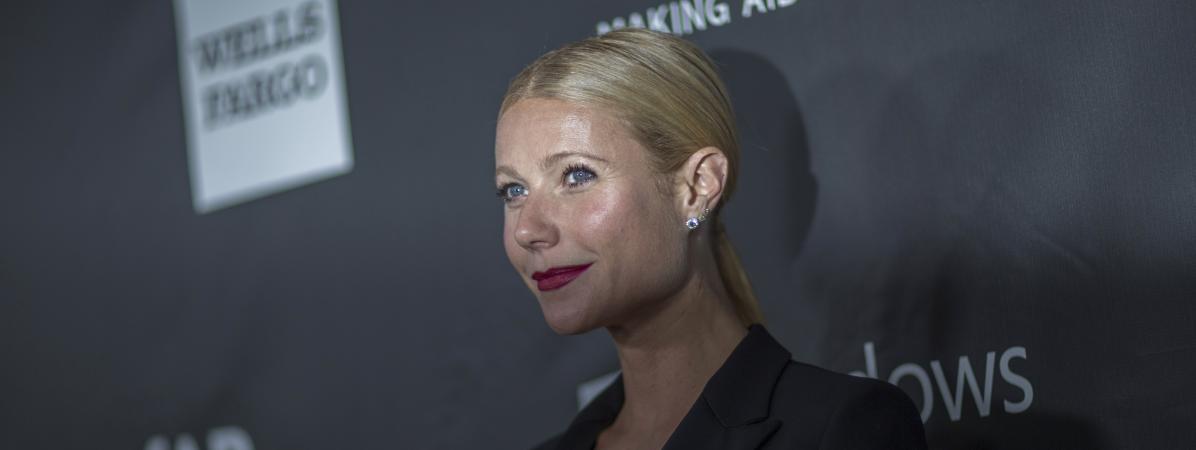 L\'actrice Gwyneth Paltrow au gala de l\'Amfar à Los Angeles, le 29 octobre 2014.