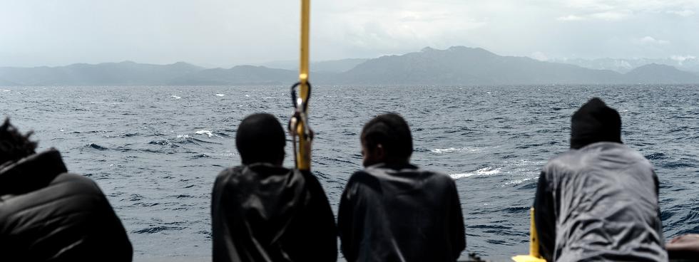 Des migrants sur l\'\"Aquarius\", prise le 14 juin 2018.