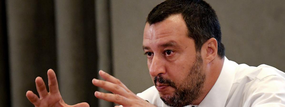 &nbsp;Matteo Salvini, le ministre de l\'Intérieur italien, le 25 juin 2018 à Rome.