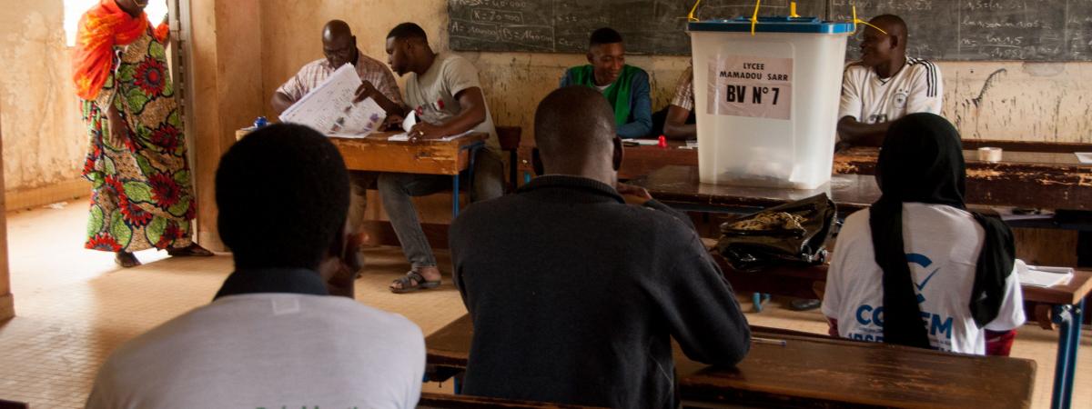 Un bureau de vote à Bamako (Mali), le 12 août 2018.