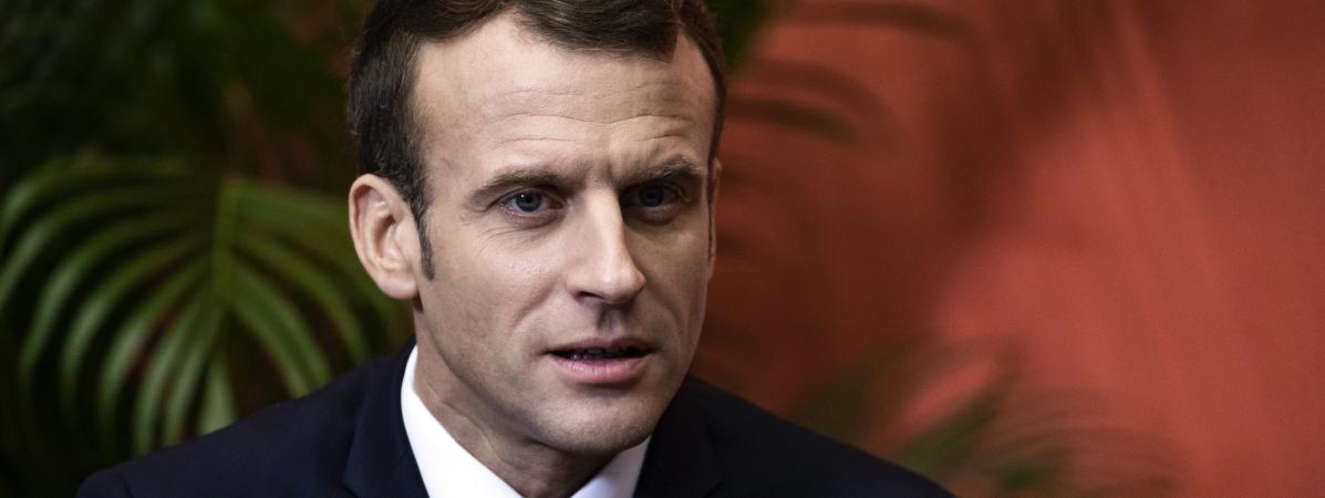 Le président de la République Emmanuel Macron lors d\'un déplacement à Lens (Pas-de-Calais), le 9 novembre 2018.