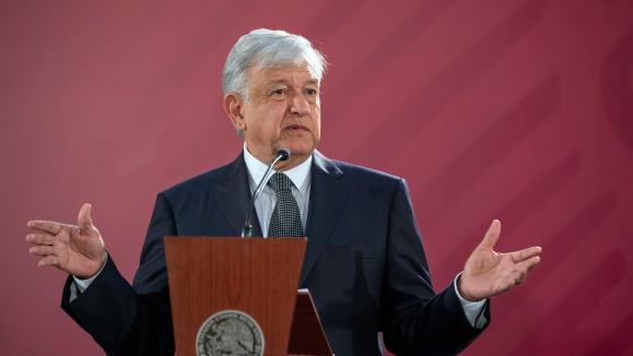 Le prÃ©sident mexcicain Andres Manuel Lopez Obrador le 3 dÃ©cembre 2018.