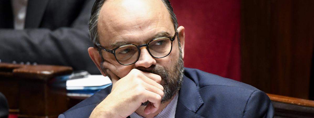 Le Premier ministre Edouard Philippe Ã  l\'AssemblÃ©e nationale, Ã  Paris, le 12 dÃ©cembre 2018.