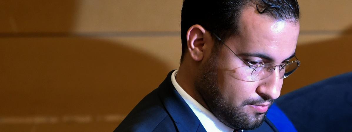 Alexandre Benalla lors de son audition par le Sénat, le 19 septembre 2018 à Paris.