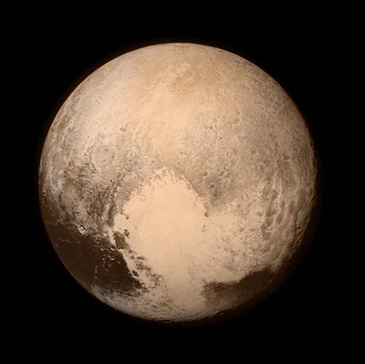 Image de Pluton envoyée par la sonde New Horizons, le 11 juillet 2015.