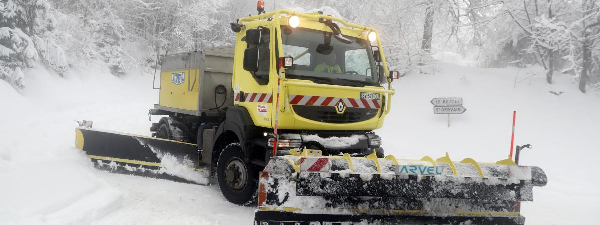 Une déneigeuse à Saint-Gervais (Haute-Savoie), le 19 septembre 2018.