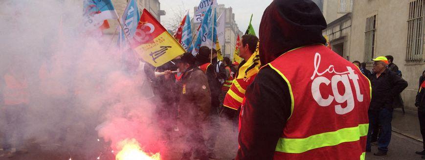 Une manifestation de cheminot à Dijon en avril 2018.