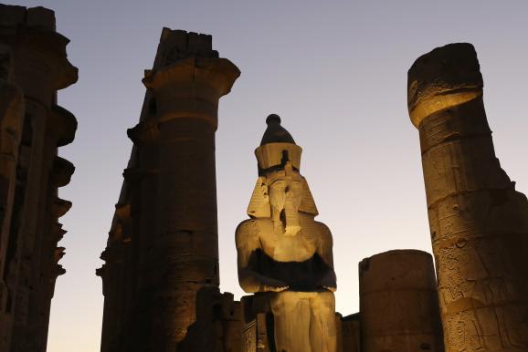 Les ruines majestueuses du temple de Karnak à Louxor (Egypte), le 23 novembre 2018.