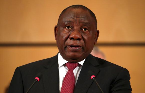 Le président sud-africain Cyril Ramaphosa, àGenève, le 10 juin 2019.