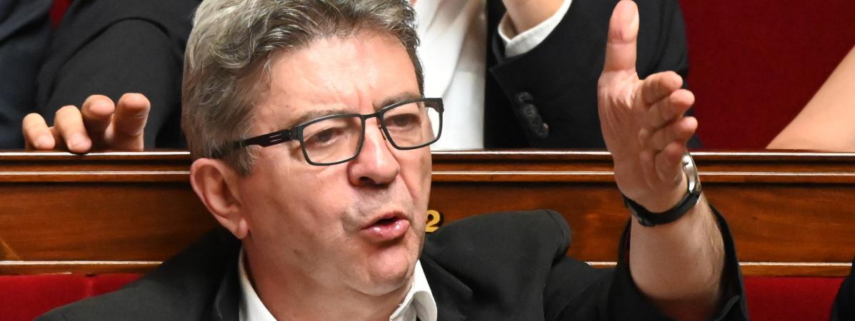 Le dÃ©putÃ© La France insoumise des Bouches-du-RhÃ´ne, Jean-Luc MÃ©lenchon, s\'exprime le 25 juin 2019 Ã  l\'AssemblÃ©e nationale, Ã  Paris.