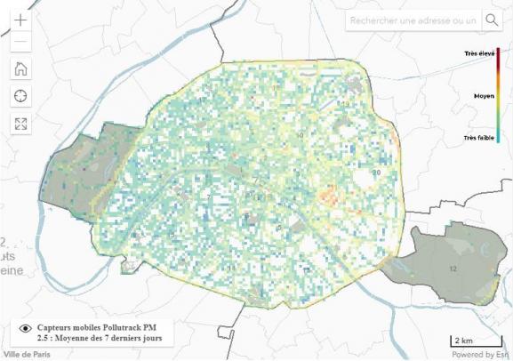 qualité de l air paris carte Paris : une carte interactive permet désormais de connaître le 