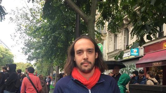 Antoine, 29 ans, manifestant contre les retraites mardi 24 septembre à Paris.