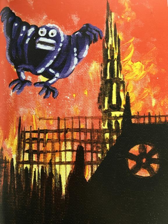 Notre-Dame par Hervé Di Rosa, l\'une des oeuvres de \"15 avril 2019. Visionsd\'artistes\" aux Editions Jannink