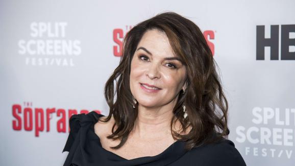 L\'actrice Annabella Sciorra lors du 20e anniversaire des \"Soprano\" à New York, le 9 janvier 2019.