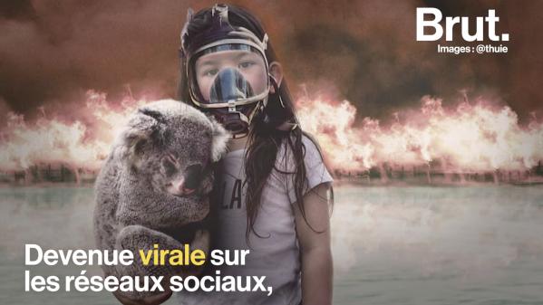 VIDEO. Incendies en Australie : un photomontage d'une fillette portant un koala devient viral