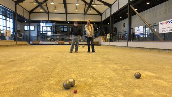 Le boulodrome de Curbans (Alpes-de-Haute-Provence), le 10 janvier 2020.