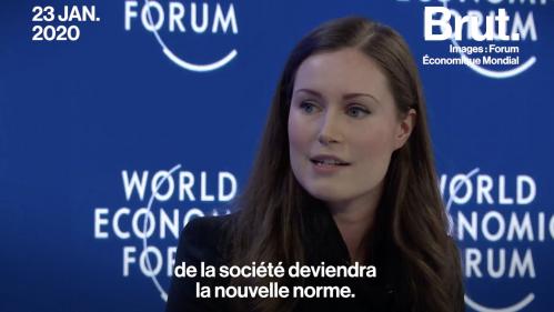 VIDÉO : Davos : Quand Sanna Marin parle de son gouvernement composé de femmes