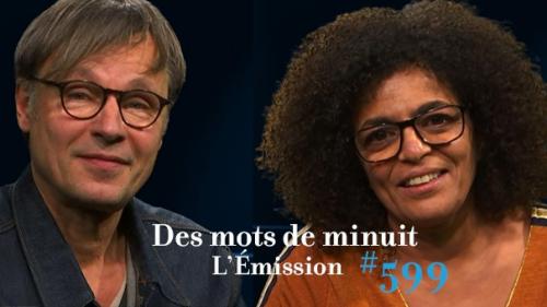 Le metteur en scène Daniel Jeanneteau et la romancière Samira Sedira sur le plateau Des mots de minuit