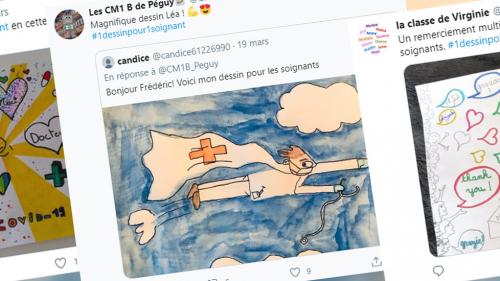 Coronavirus : avec #1dessinpour1soignant, les enfants aussi montrent leur soutien aux médecins et personnels hospitaliers