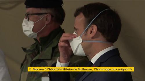 Coronavirus : à Mulhouse, Macron en appelle à l'unité et récompense les soignants