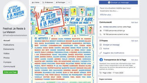 Confinement : Plus de 90 musiciens en direct sur Facebook pour le festival #Jeresteàlamaison