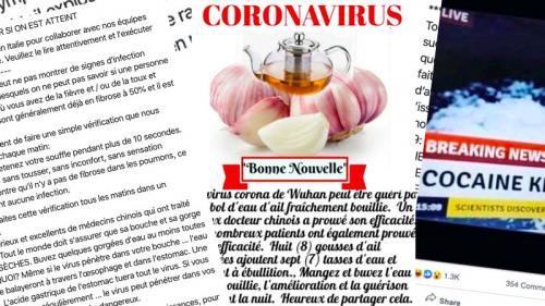 Eau bouillie, cocaïne, inhalation... Ces sept faux conseils pour lutter contre le coronavirus