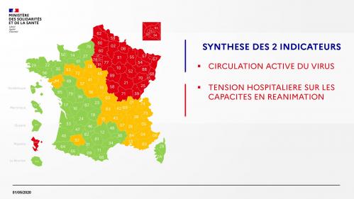 Coronavirus : découvrez la carte de France du déconfinement du vendredi 1er mai