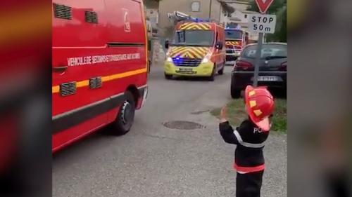 VIDEO. La belle surprise des pompiers à Nolan, 4 ans, confiné dans les Alpes-Maritimes