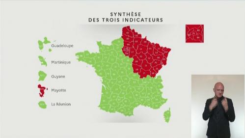 DIRECT. Déconfinement : quatre régions, dont l'Ile-de-France et le Grand Est, restent en rouge sur la carte sanitaire présentée par le gouvernement