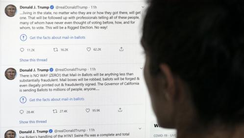 Pour la première fois, Twitter signale des messages de Donald Trump comme trompeurs