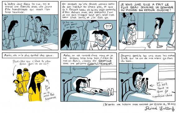 \"Les Cahiers d\'Esther, histoire de mes 14 ans\", extrait de la page 45