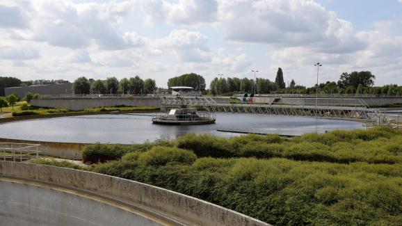 Une station de traitement des eaux usées, à Wattrelos, dans le Nord, le 9 juillet 2019.&nbsp;