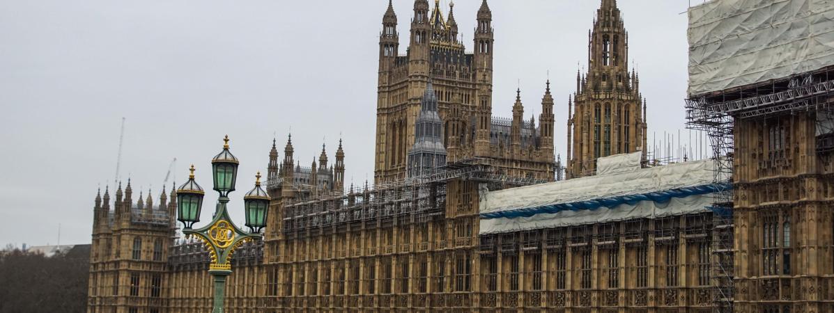 Le Palais de Westminster, où siège le Parlement, à Londres, le 8 janvier 2020.&nbsp;