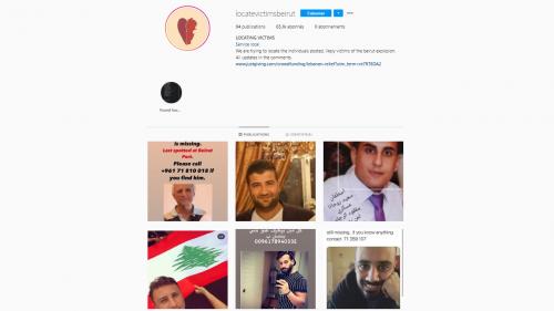 Explosions à Beyrouth : un compte Instagram publie des photos de disparus pour aider à les retrouver