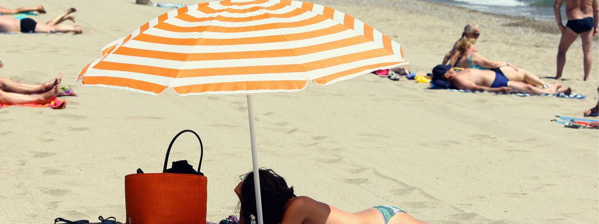 Sur la plage de Torreilles dans les Pyrénées-Orientales, le 17 juillet 2014.