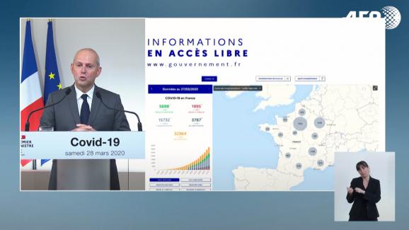 Le point sur la situation présenté par le directeur de la&nbsp;Directeur général de la Santé, le 28 mars 2020.&nbsp;