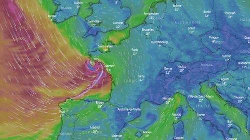 CARTE. Suivez en direct la trajectoire de la tempête Alex qui souffle sur l'ouest de la France