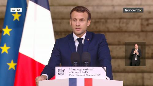 VIDEOS. Quatre séquences à retenir de l'hommage national rendu à Samuel Paty à la Sorbonne